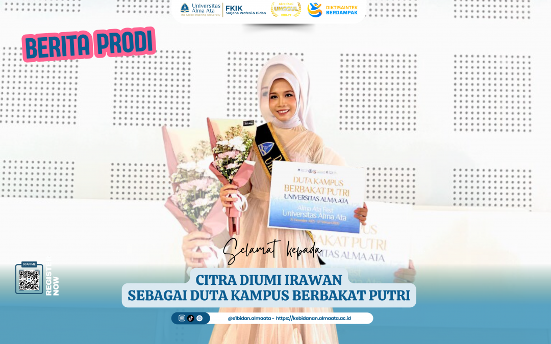 SELAMAT! Citra Diumi Irawan (2023) Terpilih sebagai Duta Kampus Berbakat Putri Universitas Alma Ata