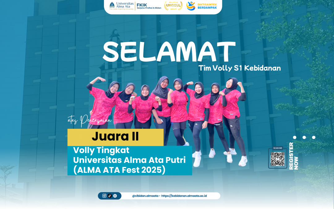 Tim Volly S1 Kebidanan Universitas Alma Ata Raih Juara II pada ALMA ATA Fest 2025