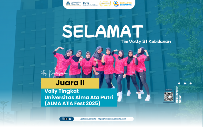 Tim Volly S1 Kebidanan Universitas Alma Ata Raih Juara II pada ALMA ATA Fest 2025